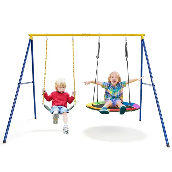 2-Pack Swing Set Swing Seat Replacement and Saucer Tree Swing (Without Stand) {4}