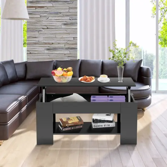 Lift Top Coffee Table w/Hidden Compartment Storage . {3}