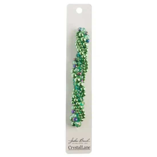 Crystal Lane DIY Green Hydrangea Twisted Glass & Pearls Beads, 5 Strands {3}