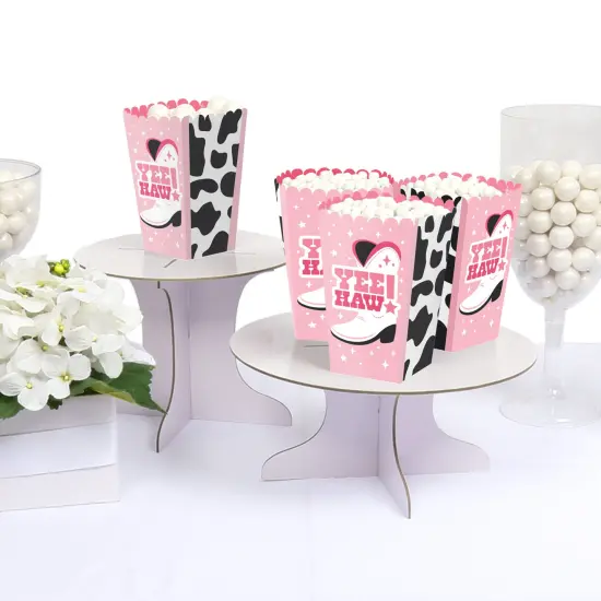 Big Dot of Happiness Rodeo Cowgirl - Pink Western Party Favor Popcorn Treat Boxes - Set of 12 {6}