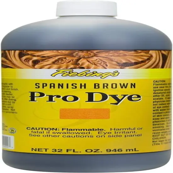Premium 32 oz Pro Oil Leather Dye Spanish brown {1}