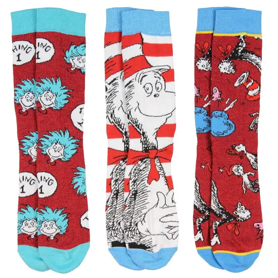Cat in the Hat Crew Socks {2}