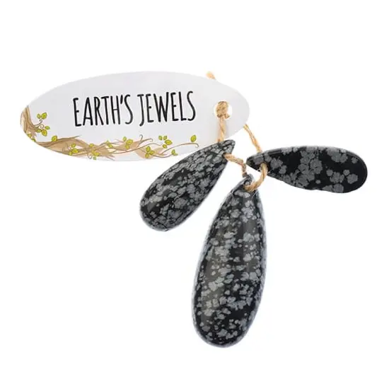 Earth's Jewels Semi-Precious Natural Unakite Teardrop Pendants, 3pcs {1}