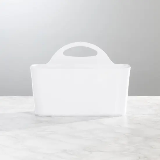 mDesign Plastic Cutlery Storage Organizer Caddy Bin Tote with Handle {5}