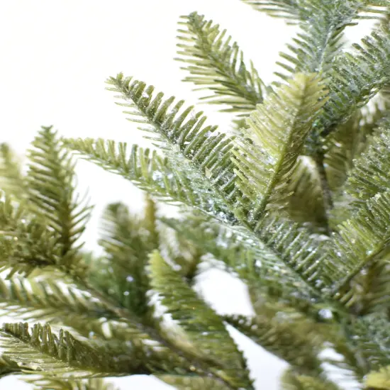 18" Faux Iced Sugar Pine Bush {4}