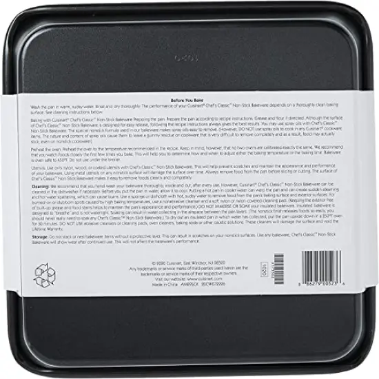 9-Inch Chef's Classic Nonstick Bakeware Square Cake Pan, Silver {4}