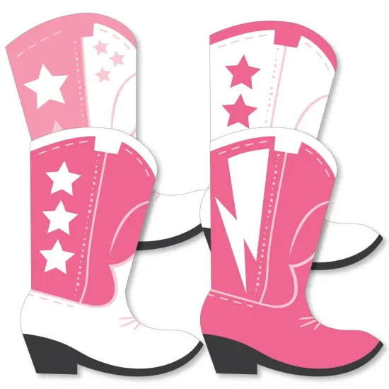 Big Dot of Happiness Rodeo Cowgirl - Cowboy Boots DIY Pink Western Party Essentials - Set of 20 {3}