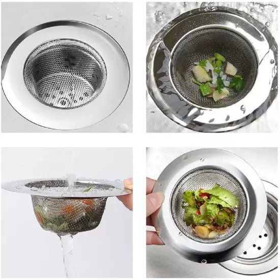 Kitcheniva Stainless Steel Sink Strainers 4.5" 4 Pcs {3}