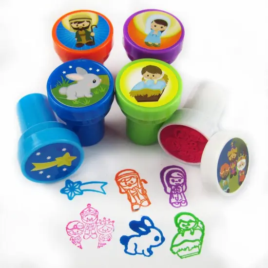 TINYMILLS 24 Pcs Nativity Christian Religious Stampers for Kids {2}