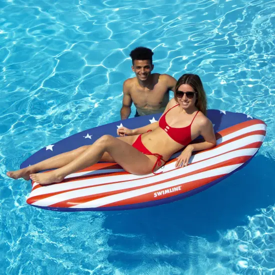 Swim Central Inflatable Americana Surfer Swimming Pool Lounge Float - 73" Multi {4}