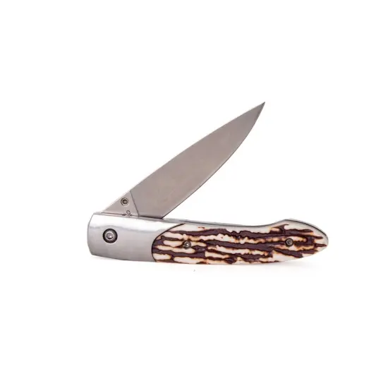 Lehman's Antler Lockback Folding Knife, Compact, All-Purpose Pocket Knives with Stainless Steel 3.5 inch Blade {3}