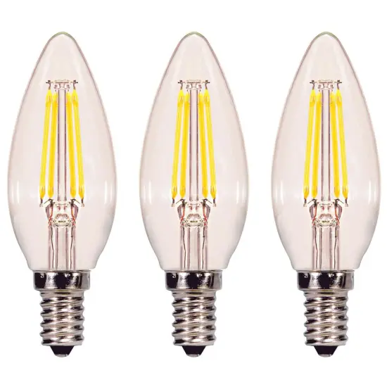 3Pack - 4.5w B11 LED E12 Candelabra base 2700K Soft White Light Bulb {1}