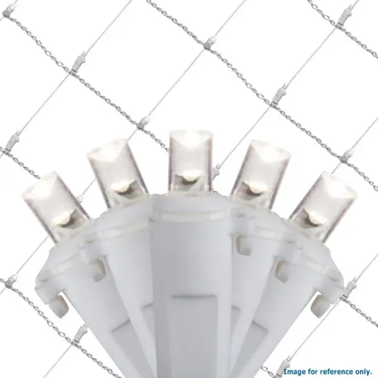 4x6 Ft. 5mm LED Net Lights - 100 Cool White Lamps on White Wire {1}
