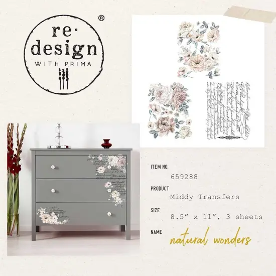 Prima Marketing Re-Design Decor Transfers 8.5"X11" 3/Sheets-Middy- Natural Wonders {2}