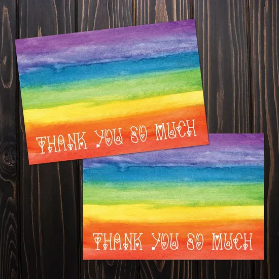Great Papers! Thank You Note Card and White Envelope, Rainbow Love, 4.75" x 3.375"(folded), 20 count {3}