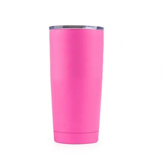 Kitcheniva Double Walled Stainless Steel Tumbler With Resistant Lid 20 oz Pink {1}