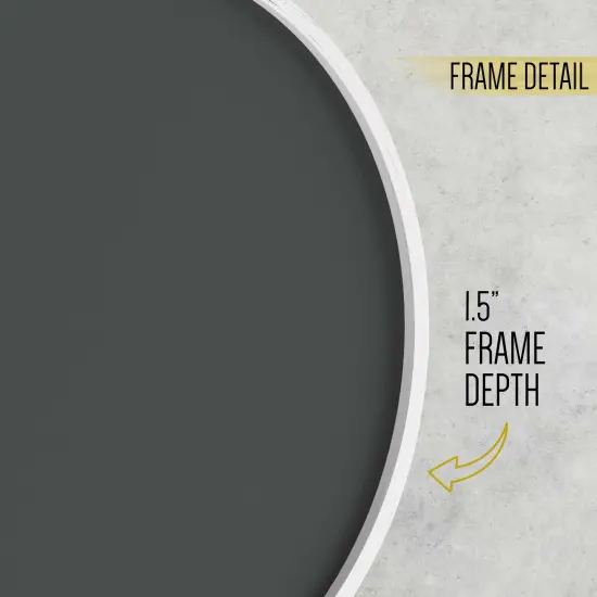 HBCY Creations Round Wood Framed Wall Mounted Magnetic Chalkboards with Eraser and Chalk {4}