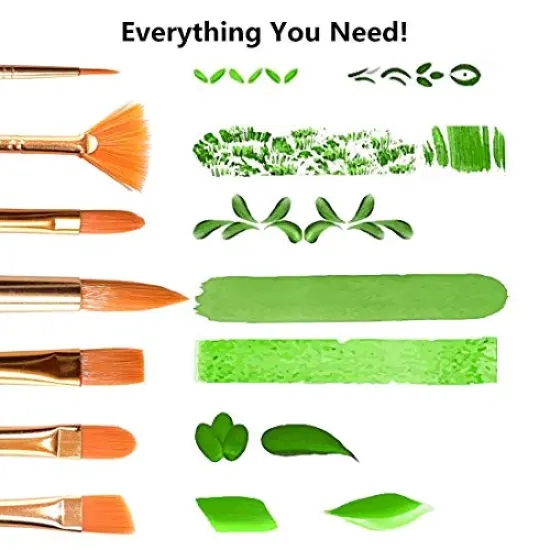 18 Pack Oil Paint Brushes Sets Professional Artist Acrylic Brush Kits for Canvas Painting Ceramic - 15 Sizes Brush 1 Standing Organizer 1 Mixing Knife 1 Watercolor Sponge Gray {6}