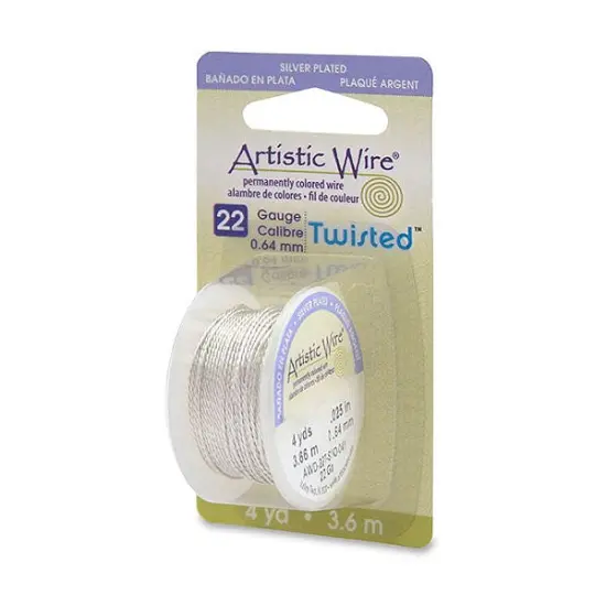 Artistic DIY Jewelry Wire Twisted Non-Tarnish Silver 22 Gauge (4-Yards) {1}