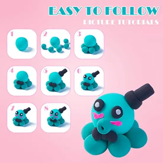 Air Dry Clay, 24 Colors Modeling Clay Magic Clay with Sculpting Tools, Non-Toxic Self Drying Soft Clay for Kids and Adults, Gift for Boys and Girls {5}