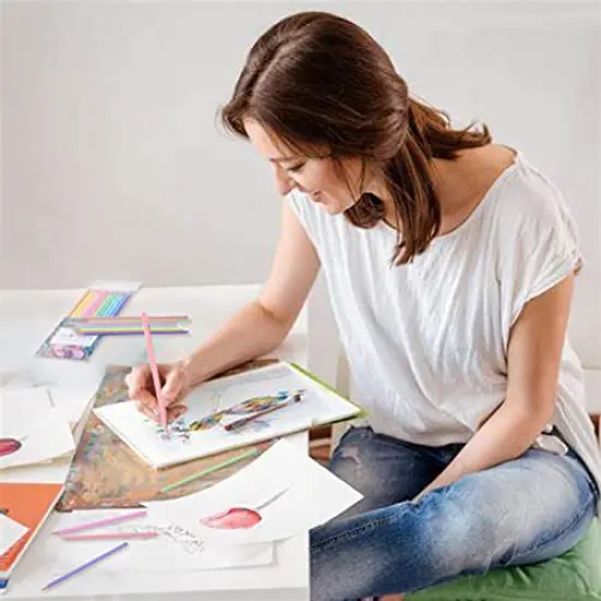 Macaron Colored Pencils, soften wood, Pastel coloring for adult and kids, Pack of 12 {5}