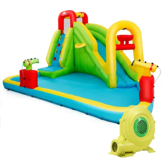 Outdoor Inflatable Water Bounce House with 480W Blower {1}