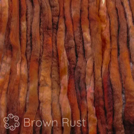 LEARN TO SPIN - Beginner's Spinning Kit with Hand Dyed BFL Roving, Drop Spindle & Printed Instructions w/ Video. Many Colors. Brown Rust {2}