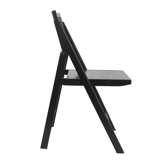 Merrick Lane Gordon Set of 2 Cane Rattan Folding Chairs Black {5}