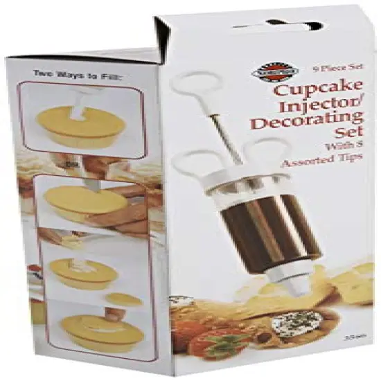 Cupcake Injector/Decorating Icing Set, 9-Piece Set, Stainless Steel, Multicolor {5}