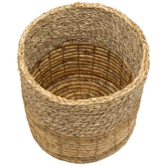 Northlight Set of 3 Tan and Brown Twist Woven Round Storage Baskets 13.75" {4}