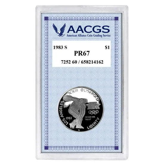 Proof 1983S Los Angeles Olympiad Commemorative Silver Dollar graded PR67 {1}
