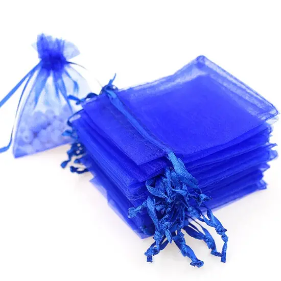Kitcheniva 5"x7" Organza Gift Candy Sheer Bags DIY Pouches 100 Pcs Royal blue {1}