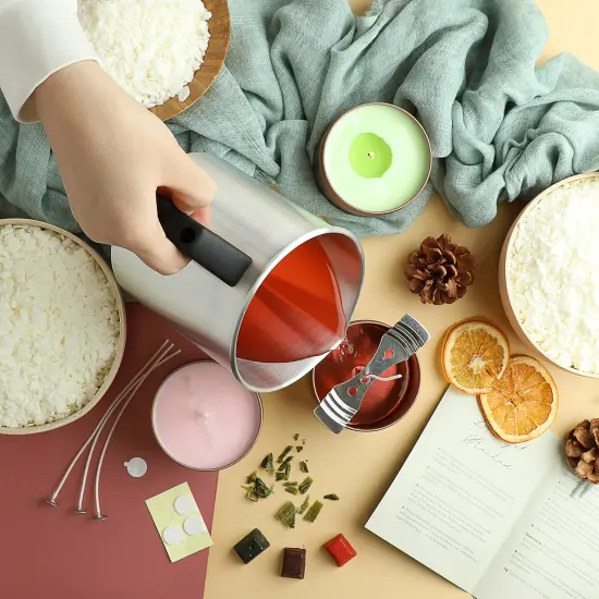 Hearth & Harbor DIY Natural Soy Candle Making Kit with Dried Flowers {5}