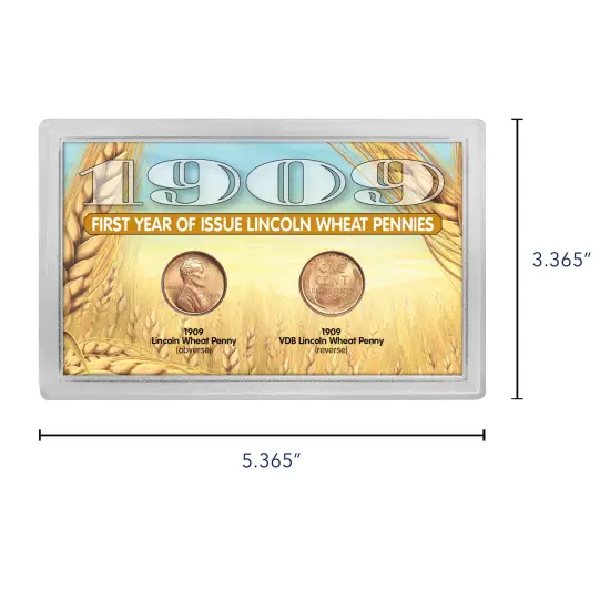 1909 and 1909 VDB &ldquo;First-Year of Issue" Lincoln Wheat-Ear Pennies {6}