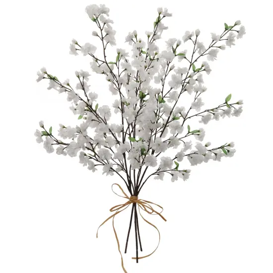 3-Pack White Cherry Blossom 36" Silk Stems for Vases, Bouquets & Home Decor | Floral Home&reg; {1}