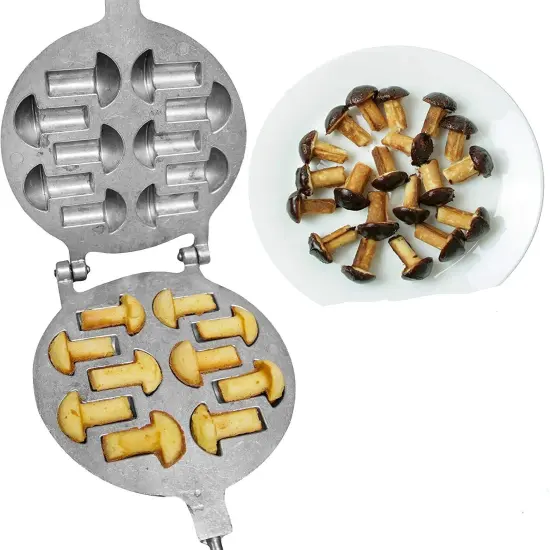 Mushroom-shaped Cookie Maker Iron Pan for Sweet Pastries {1}