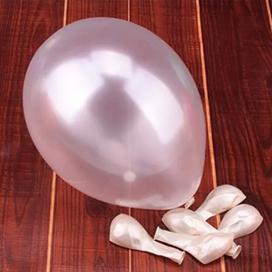 100pcs 10 inch Pearl Latex Colorful Thickening Hot pink {1}