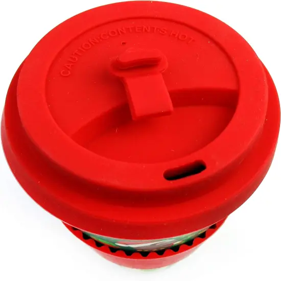 TINYMILLS Eco-Friendly Reusable Plant Fiber 14 oz Travel Mug with Christmas Llama Alpaca Design {4}