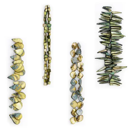 Clementine Sea Shell Beads Collection Value Pack |Olive {1}