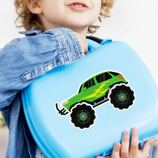 Wrapables Make Your Own Sticker Sheets, DIY Make a Face Animal, Food, Party Favor Stickers (24 Sheets) Monster Trucks {4}