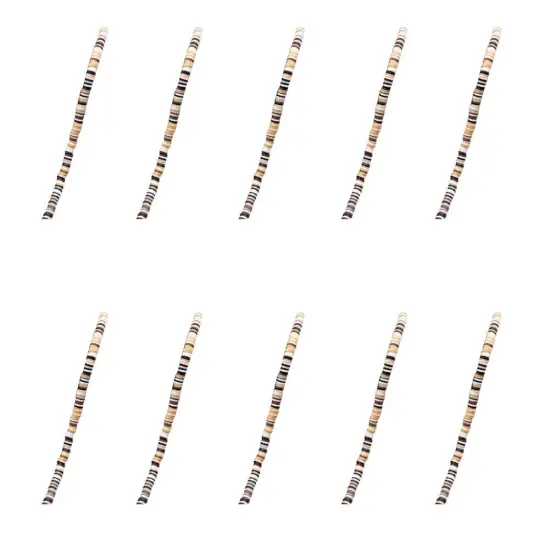 Kitcheniva 6mm Heishi Beads Clay Disc Flat Vinyl DIY Jewelry 10 Strands Brown asstd {1}
