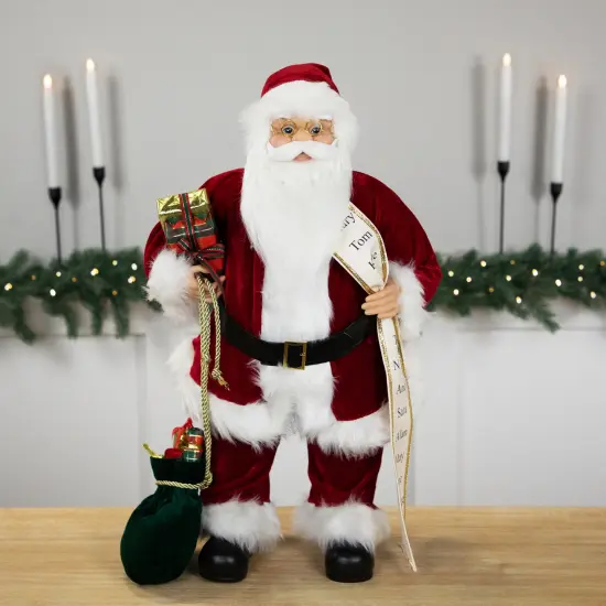 Northlight Standing Santa Claus with List Christmas Figure - 24" Red {3}