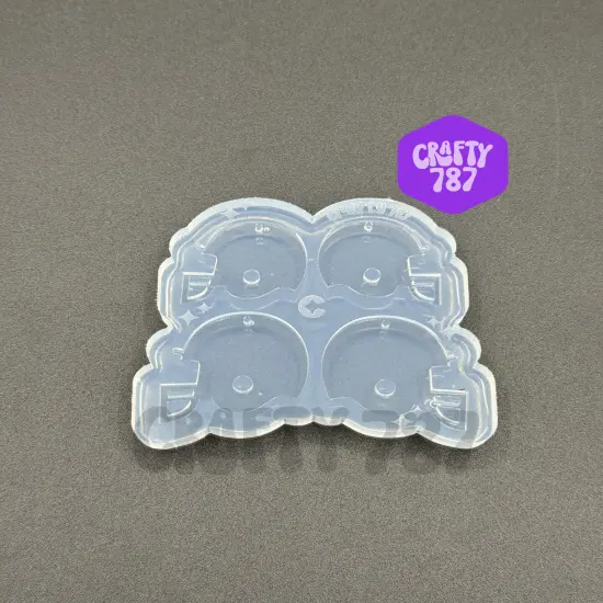 Football Helmet Dangle Earring Silicone Mold, Resin Mold (B15) {1}
