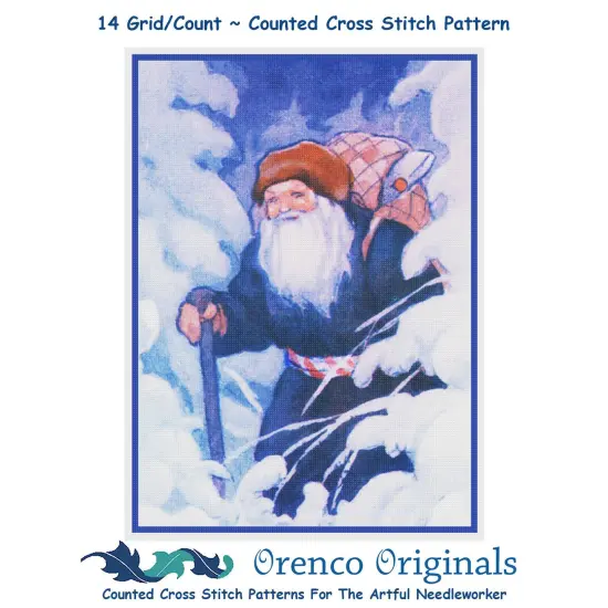 Father Christmas St. Nick by Rudolf Koivu Counted Cross Stitch Pattern {1}