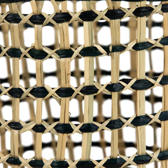 Northlight Set of 3 Open Honeycomb Weave Seagrass Storage Baskets with Handles 11.75" Beige {7}