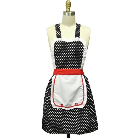 Wrapables Retro 50's Polka Dot Apron {2}