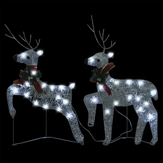 2 pcs Christmas Reindeers with 40 LEDs Silver {3}