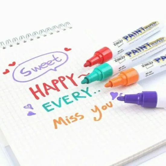 Kitcheniva 3 Pcs Waterproof Permanent Paint Marker Pen Oil based Purple {6}