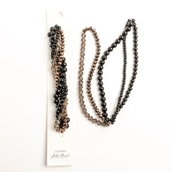 Crystal Lane DIY Bat Orchid Twisted Glass & Pearls Beads, 5 Strands {2}