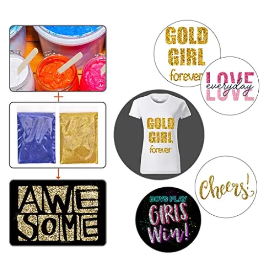 26 Pcs Screen Printing Starter kit, 3 Different Size Wood Silk Screen Printing Frames with 110 Mesh, Screen Printing Squeegees, Inkjet Transparency Film, Ink Knife, Mask Tape, Fine Glitter {4}